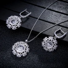 Роскошные оливковые филиалы, полусекционные серьги высокого качества с кубическим цирконием, женские милые свадебные ювелирные наборы, вечерние ювелирные изделия D1400