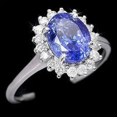 Charm Blue Cubic Zirconia Sapphire KWGP Crystal Ring US size 6 7 8 9# Girl WOMEN Quartz 2pcs ringe Silver hook