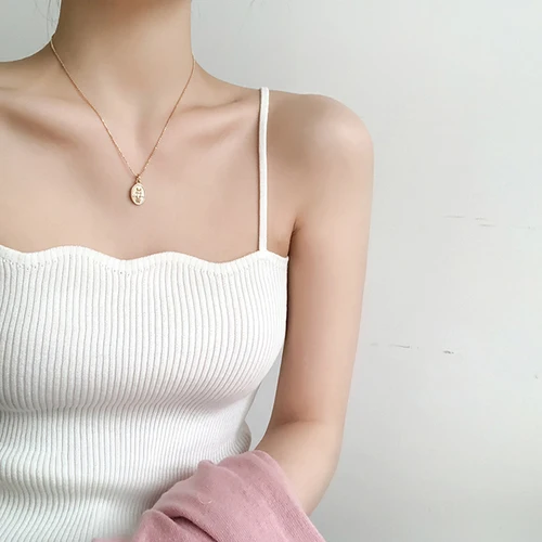 Белый Летний вязаный женский кроп Топ корейский стиль пикантные короткие Haut Femme однотонные Цвет укороченный, женственный уличная майка Для женщин - Цвет: Белый