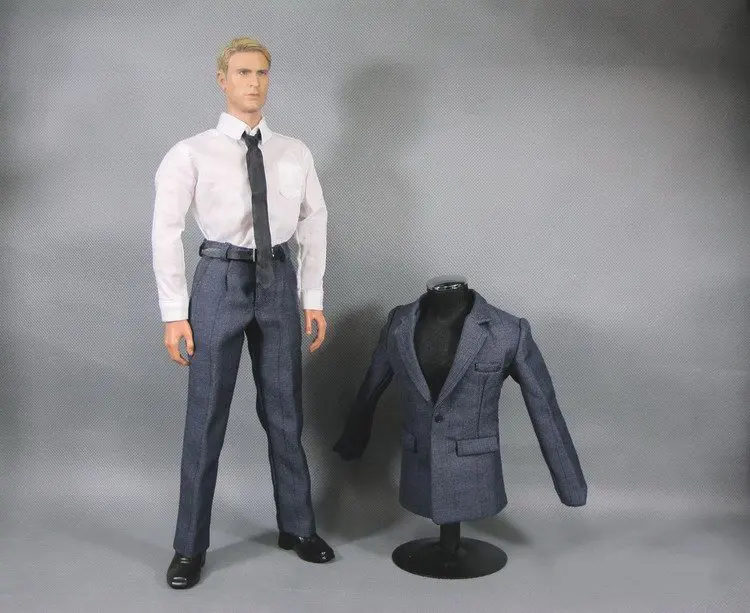 [ESTARTEK] - 1/6 Gray Suit Set MEN'S Costume for 12" Collectible Action Figure DIY | Игрушки и хобби