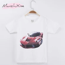 Г., Детская футболка Топ с 3D Дизайном гоночной машины, хлопковые короткие футболки для мальчиков и девочек детская одежда детская футболка