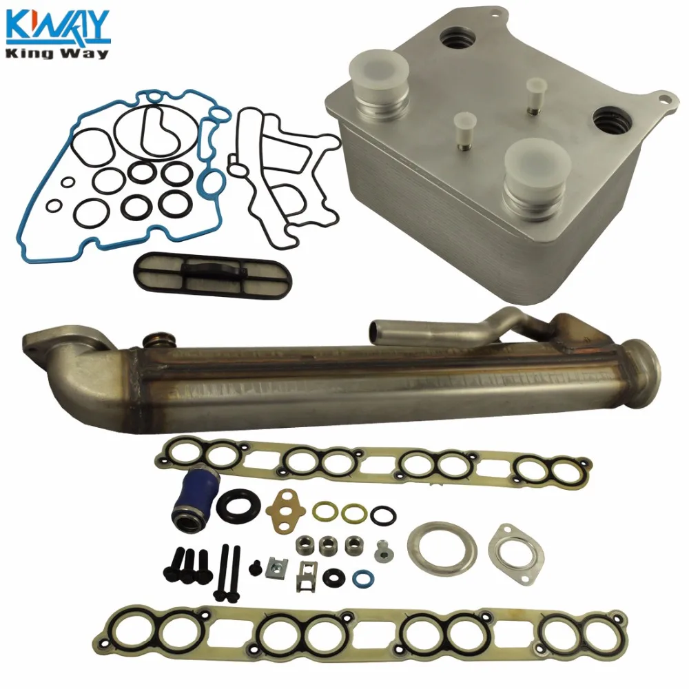 FREE SHIPPING King Way Upgraded Oil Cooler Kit & EGR Cooler Kit For Ford 6.0L Powerstroke Diesel
