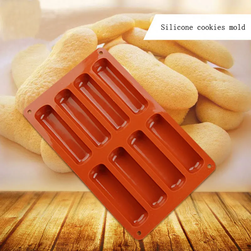 8Cups Silicone Kitchen Cookies Cutter Tools Biscuit Nonstick Pan Tray