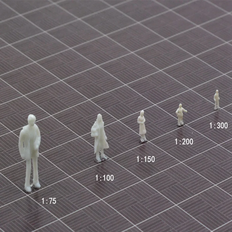

1/75/100/150/200/300 Model White People Character Villain Multi-Ratio Posture For Building Miniature Statue Diorama