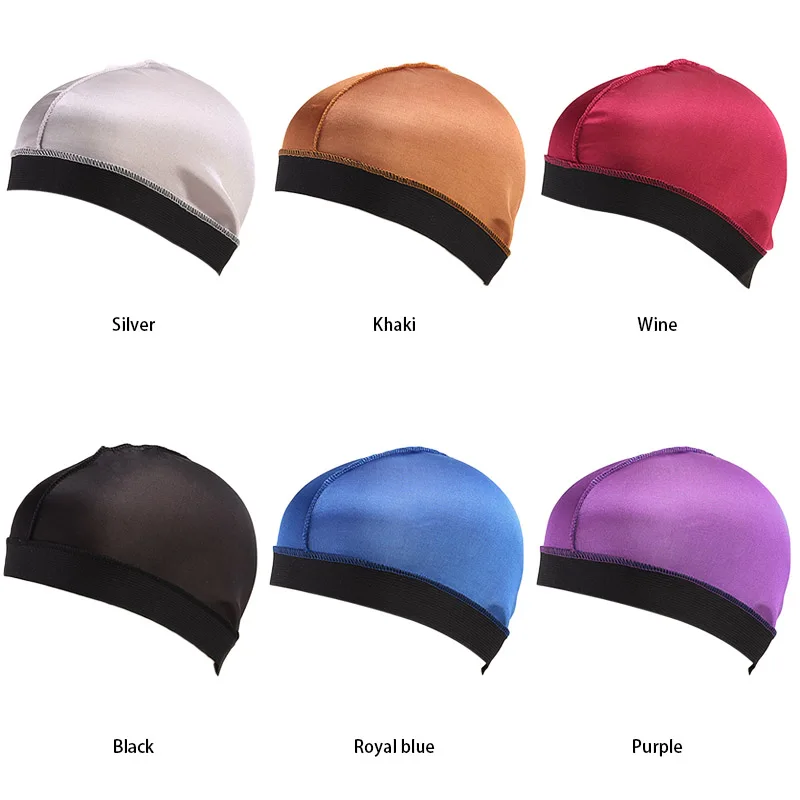 New fashion Unisex silky Dome Cap wide band stretchy wig cap Helmet