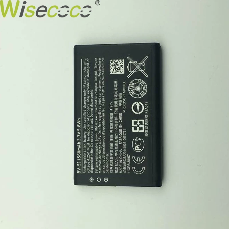 10 шт. новые оригинальные батареи WISECOCO 1560 мАч BV 5J для Microsoft Nokia Lumia 435 532 RM1069