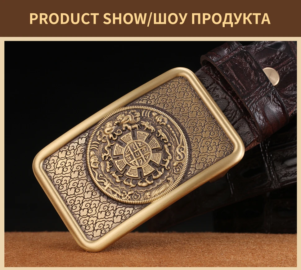 BIGDEAL Famous Men Belt Jeans Genuine Leather Pin Buckle Cowboy Belts For Male Vintage Brand Cowhide Belt Waistband