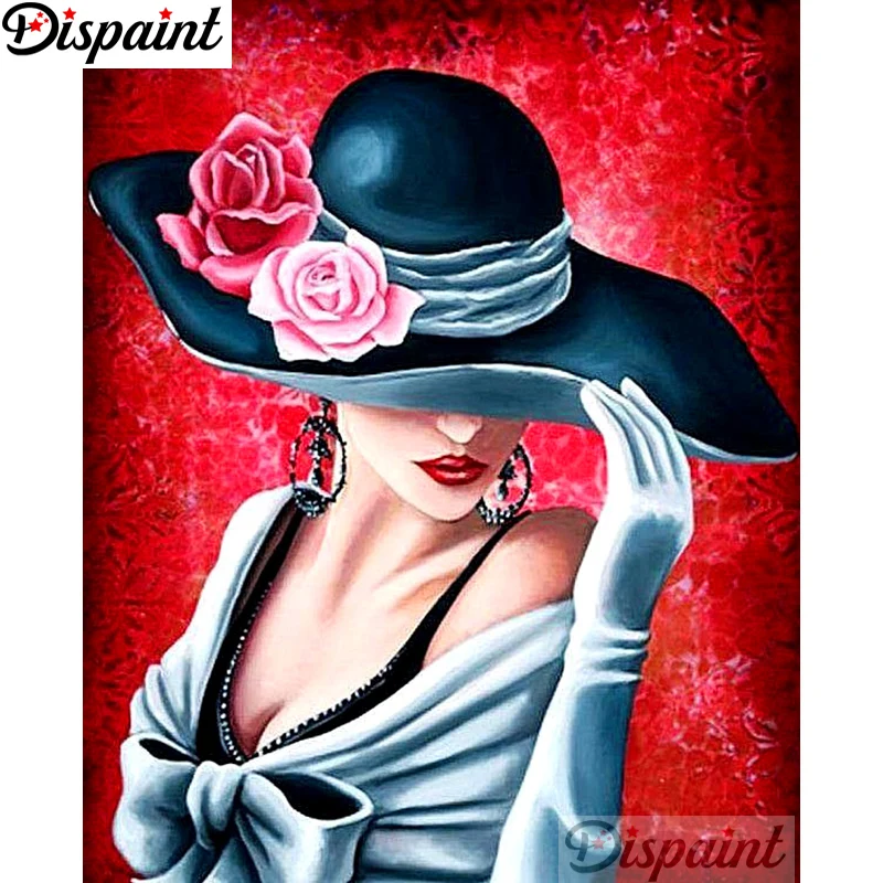 Dispaint Full Square/Round Drill 5D DIY Diamond Painting &quotFlower woman&quot Embroidery Cross Stitch 3D Home Decor A10919 | Дом и сад