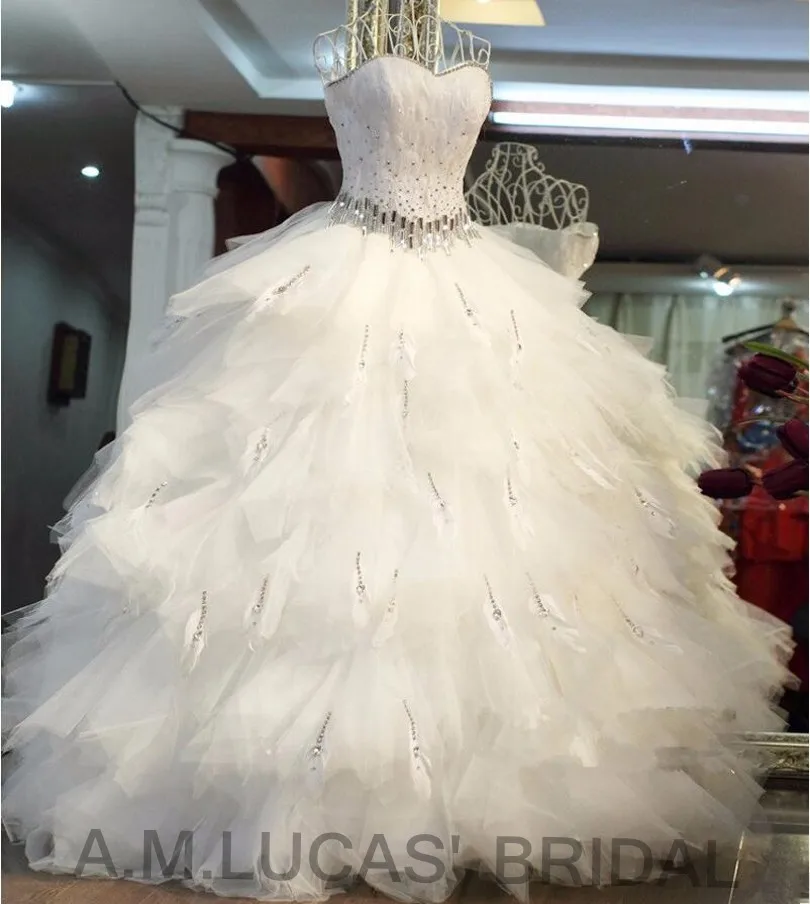 Aliexpress com Buy Luxury Ball Gown Wedding  Dresses  2019 