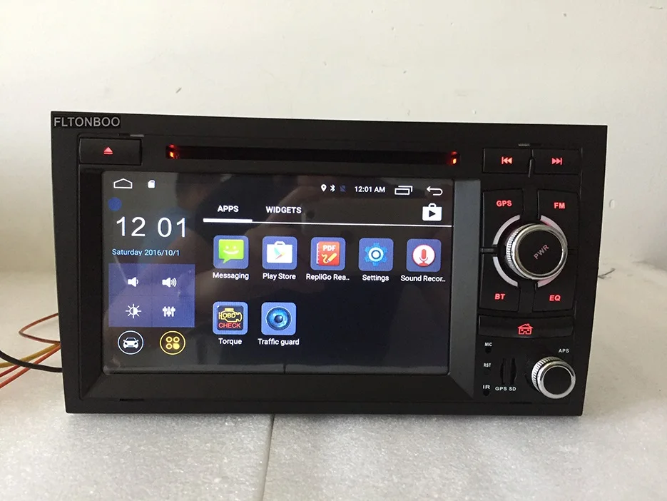 Clearance 7" Android 9 for AUDI A4 2din car dvd,gps navigation,wifi,radio,bluetooth,Steering wheel Canbus,free 8g map mic,touch screen 21