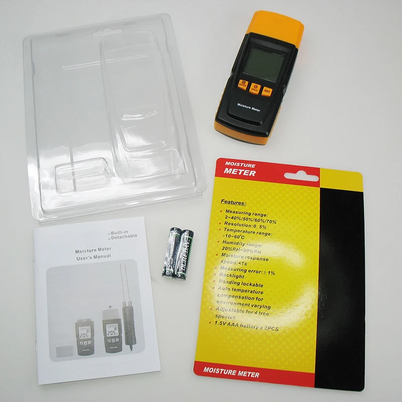 Handheld Wood Moisture Meter Humidity Tester Timber Damp Detector wood floor carton moisture tester Handheld Wood Moisture Meter Humidity Tester Timber Damp Detector wood floor carton moisture tester