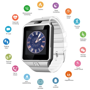 

DZ09 Smart Watch Phone Call Digital Watch For Phone Bluetooth SIM TF Card Slot Camera SmartWatch