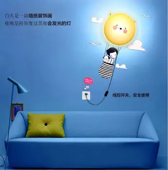 

DIY little girl wallpaper wall lights, warm and funny children's room wallpaper lamp, novelty items,interior lighting,home decor