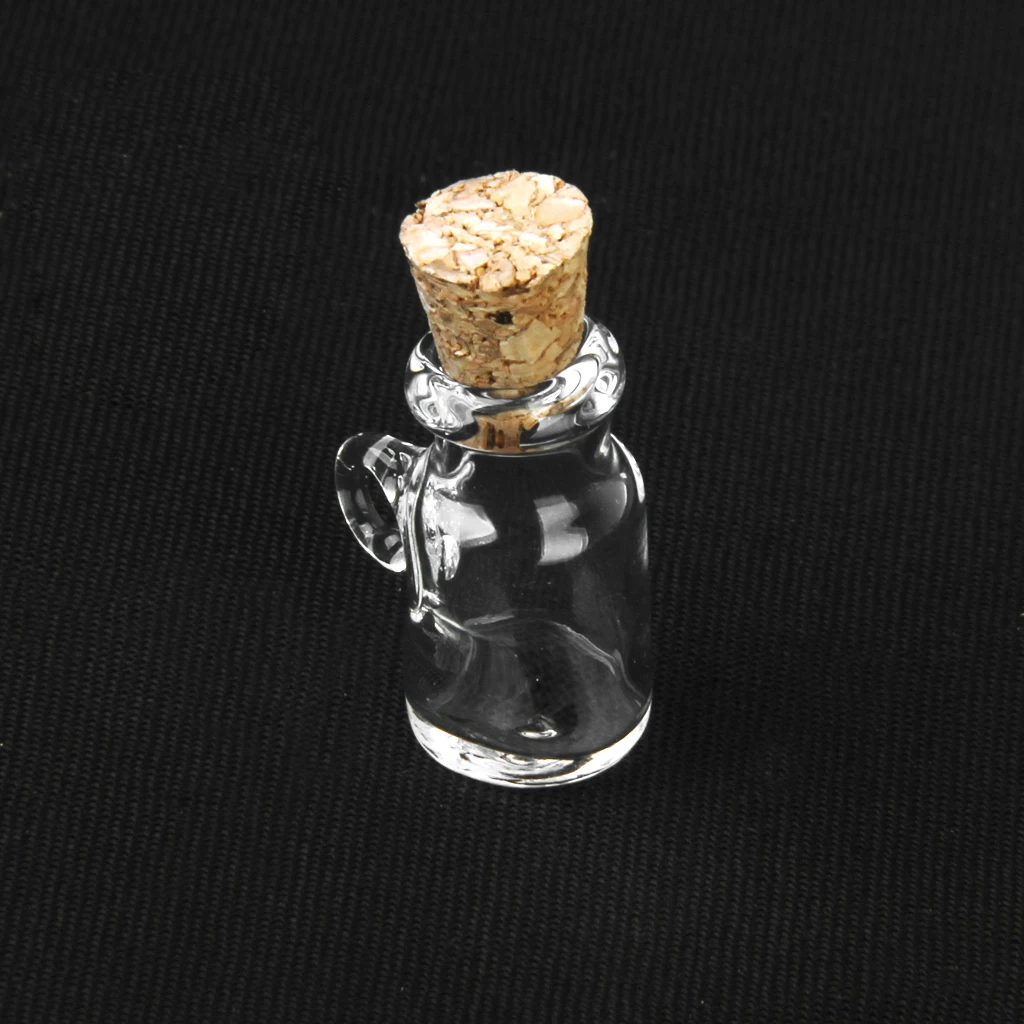 Phenovo 10pcs Mini Unique Shape Glass Bottles Message Treasure Charm Pendant Kit Makes Bottle Pendants Fashion Jewelry 