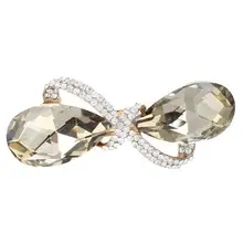 Модные хрустальные стразы Овальный бант заколка для волос зажим шпилька