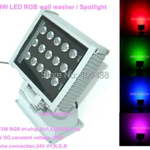 Высокая мощность, хорошее качество, CE, IP65 54 Вт RGB светодиодный настенный светильник, RGB Светодиодный прожектор, 18X3 Вт RGB 3в1, полноцветный, DS-T20A-54W-RGB, 24В DC