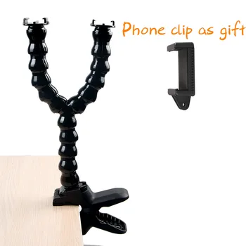 

Adjust dicephalous Neck Multidirectional rotation flexible pipe clamp for GoPro fusion HERO7 6 5 4 3 2 SJCAM xiaomiyi phone