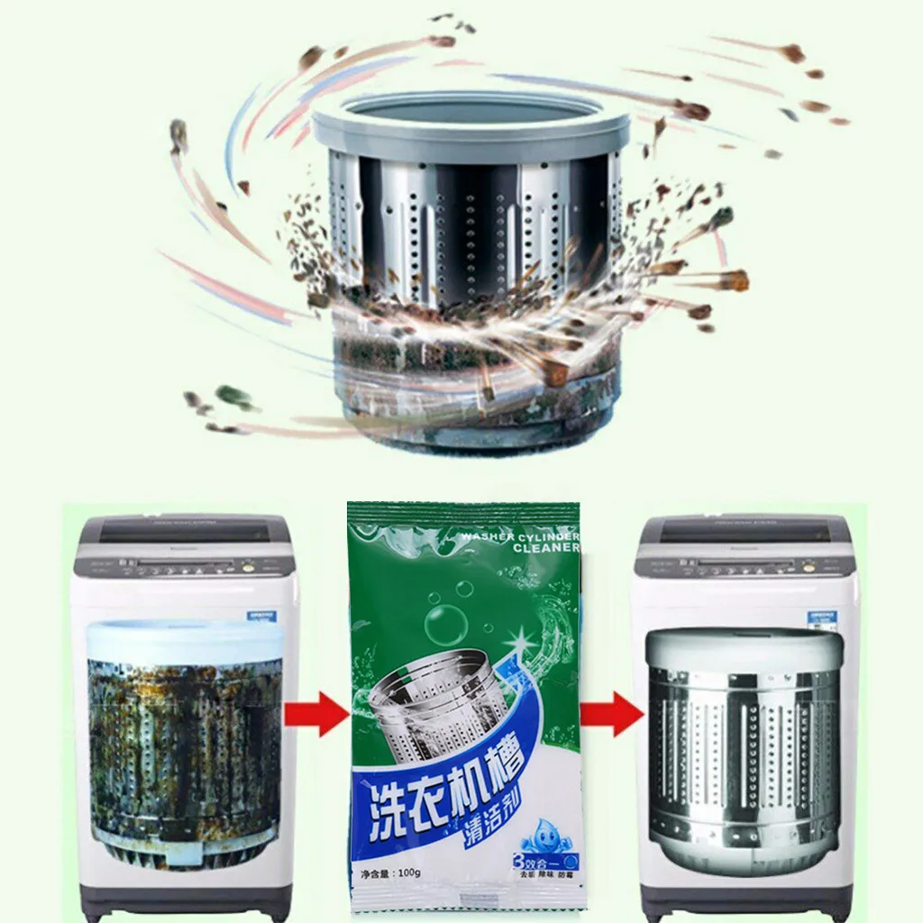 3pcs Washing Machine Cleaner Descaler Deep Cleaning Remover Deodorant