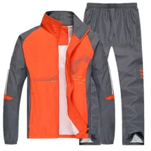 Men Sport Suits Sportswear Set New Style Polyester Fabric Fitness Training Tracksuit Zip Pocket Running Sets Mens Jogging Suit sport suit women fitness clothing running sets polyester breathable ladys sportswear zip pocket training jogging sportsuit