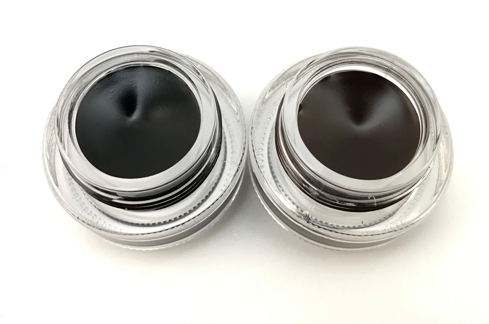 2 в 1 коричневый+ черный гель подводка для глаз макияж Водонепроницаемый Косметический набор подводка для глаз макияж глаз