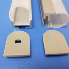 Горячая Светодиодная подсветка алюминиевый профиль с кривой крышкой для 2835/5050/5630 Гибкая полоса 2 м/шт. 300 м/лот