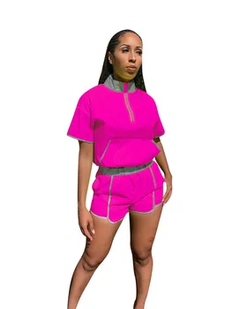 

Spring Summer Women Two Piece Set Top and Pants Plus Size Outfits Tracksuit Sweatsuit Outfit Fashion Reflective Safe Active Sets