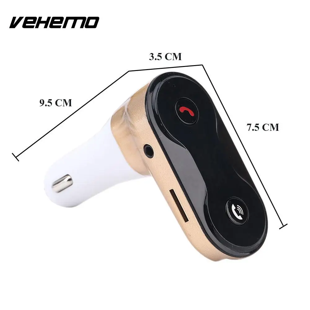 Vehemo LED стерео передатчик для Android IOS автомобилей fm Радио bluetooth автомобиля mp3 вызова автомобиля mp3 плеер смартфонов Музыка Аудио