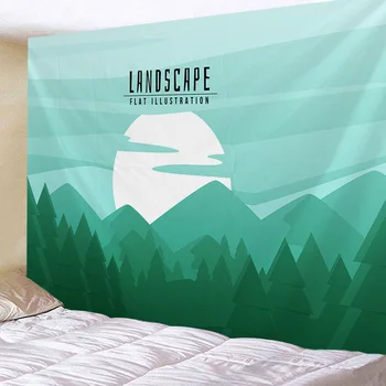 

Tapestry Wall Hanging Bed Spread Beach Towel Table Cloth Yoga Mat Home Decor Cartoon Mountain Design Rectangle 150cmx130cm