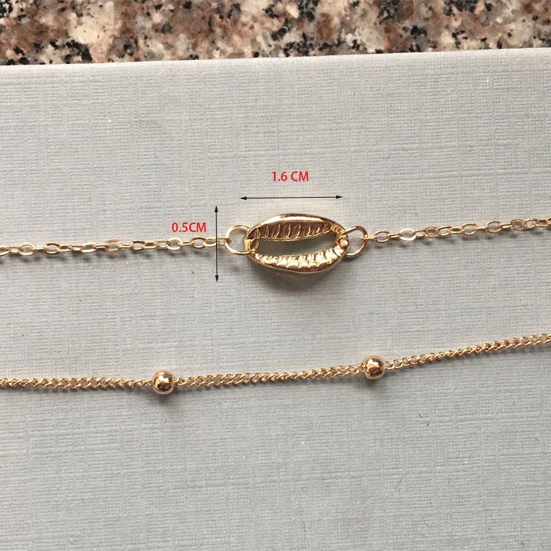 Богемная мода двойная серебряная с золотом цепь оболочки браслет для женщин Бохо спутниковый бисер браслеты ювелирные изделия 2psc/набор pulsera mujer