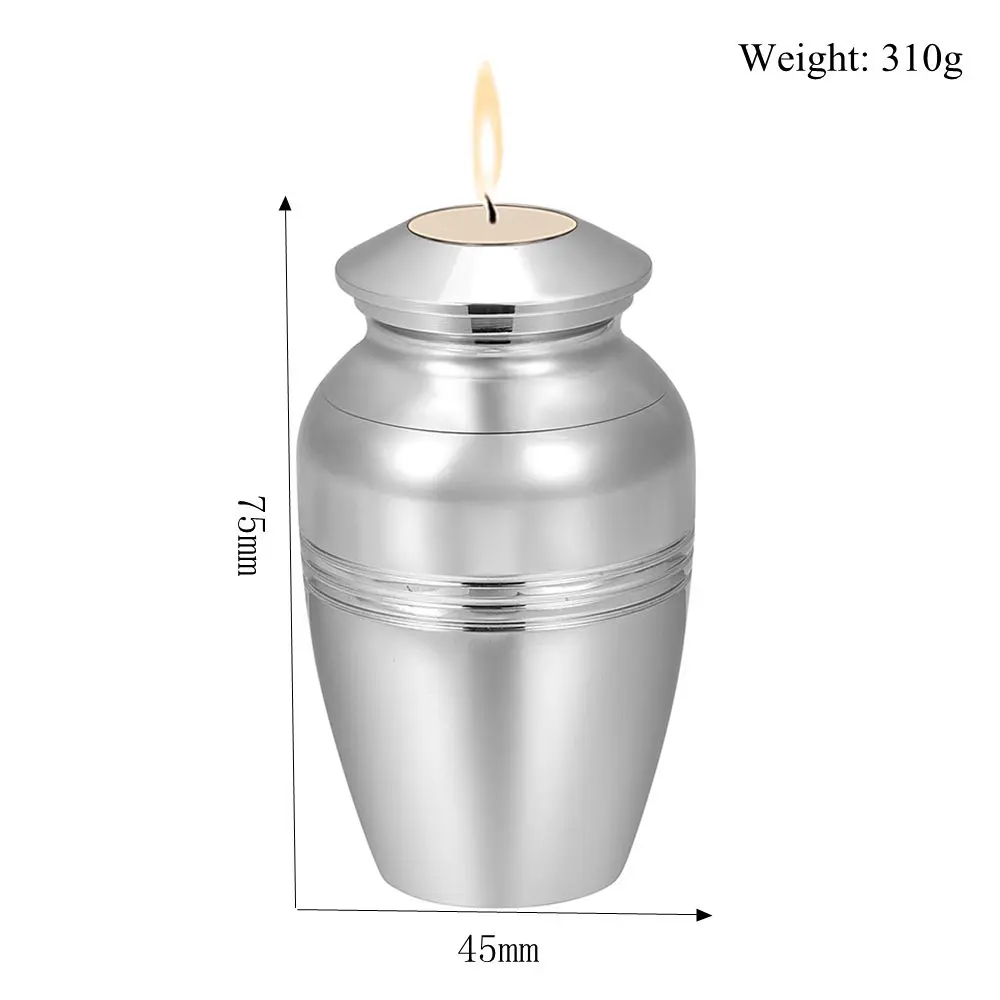 Mirror Polished Stainless Steel Luxury Candlestick Ash Urn Mini
