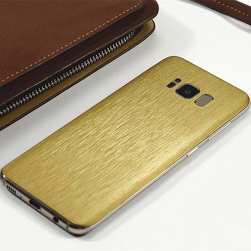 

NEW Wire Drawing membrane Skins Protective Film Wrap Skin Cellphone back paste Protective Sticker For Samsung Galaxy S8/S8Plus