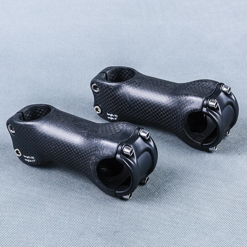 Angle 6/17 Degrees 31.8mm Matte Full 3K Carbon Fiber Stem Road/MTB ...