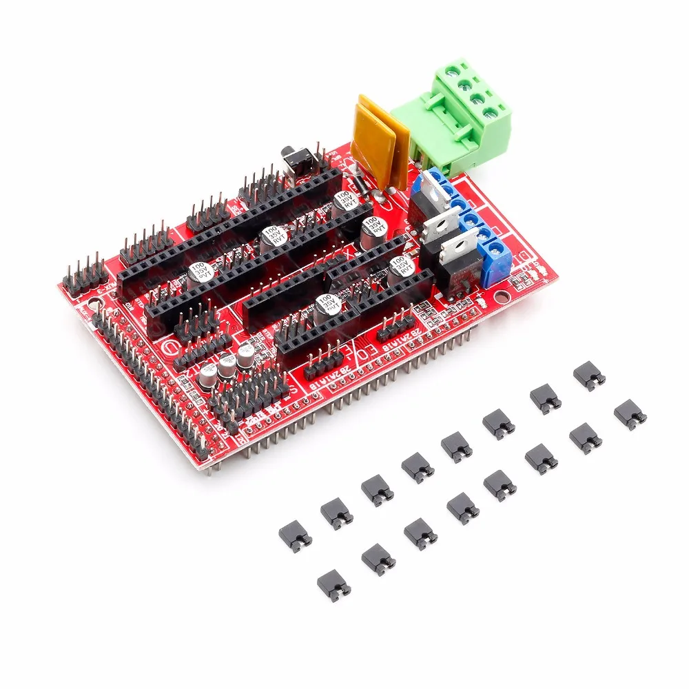 RAMPS 1,4 ПАНЕЛЬ УПРАВЛЕНИЯ Часть материнской платы 3D принтеры части щит красный черный управления s Ramps1.4 платы