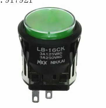 

[ZOB] Luminous self-locking button switch LB-16CKW01 Japan imported nkk circular light switch LB16CK --5PCS/LOT