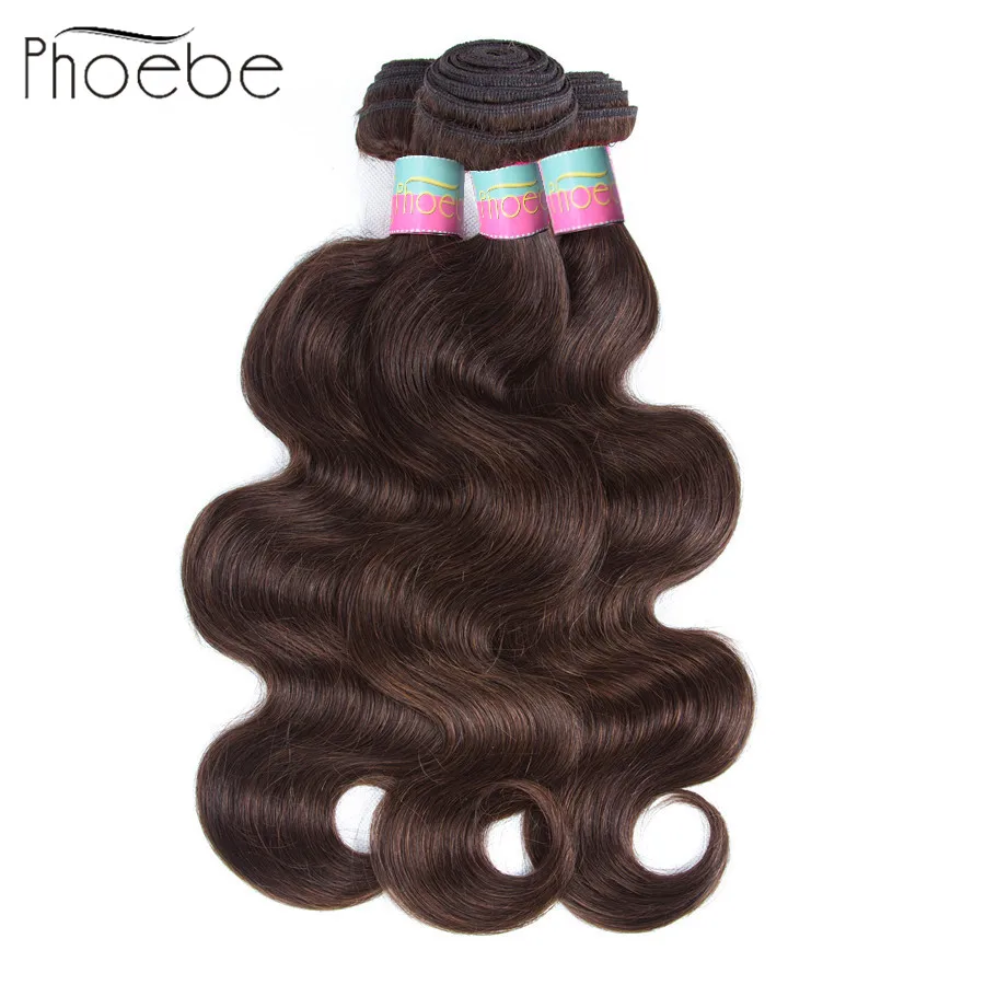 Phoebe волосы волнистые предварительно окрашенные 2# перуанские человеческие волосы ткет 3 пряди не Реми волосы для наращивания 10-26 дюймов