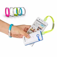 Mobile Phone Wrists Data Line Mini USB Charging Cable For iphone6 5 Or For Samsung Xiaomi Phone Aux Cable Android Bracelet Data