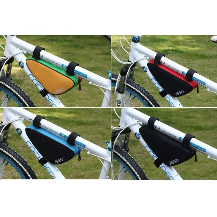 Discount ROSWHEEL Bike Front Frame Top Tube Triangle Saddle Bag Pouch Pannier MTB For Cycling Bicycle organizer pack 5