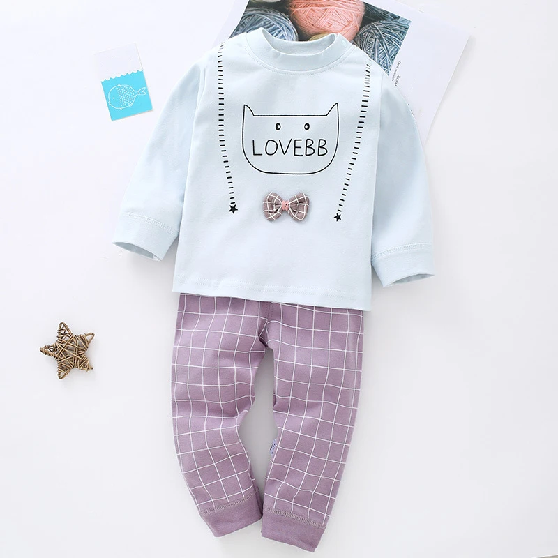 Пижамы для малышей от 0 до 24 месяцев, одежда для сна, осенне-зимний пижамный комплект для маленьких мальчиков и девочек, одежда для сна, домашняя одежда, одежда для малышей, Garcon, костюм