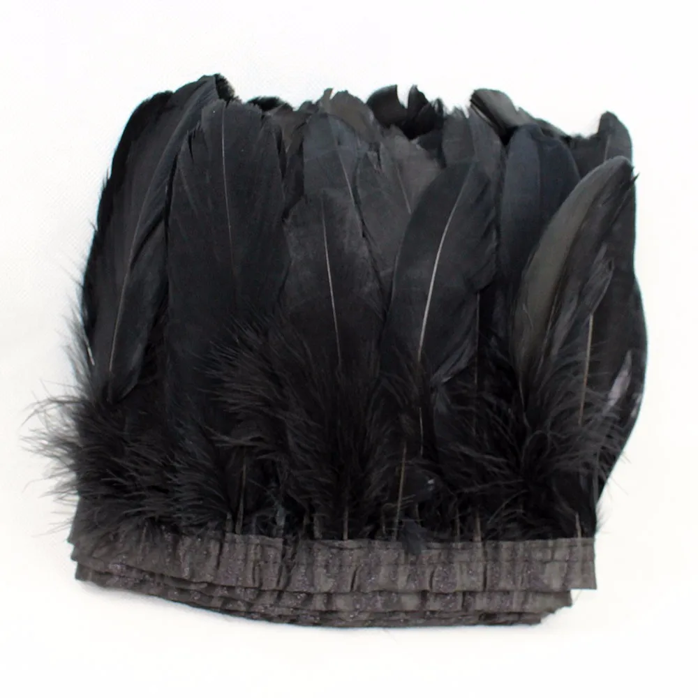 8 10cm black feather trim goose feathers trimming feather fringe 2