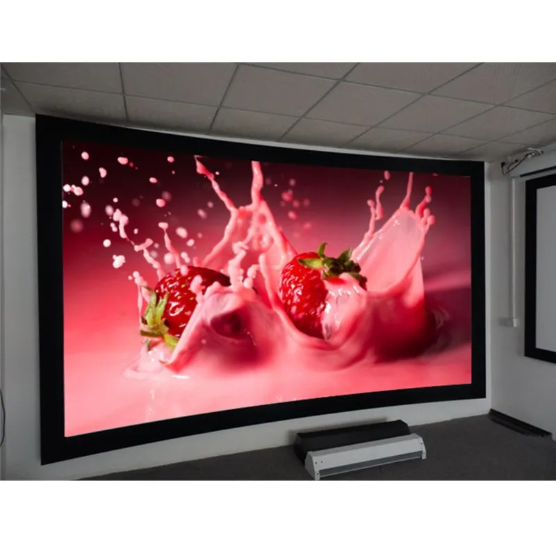 Изогнутые проекционные экраны 106 дюймов 2 35: 1 HD акустически прозрачный тканевый