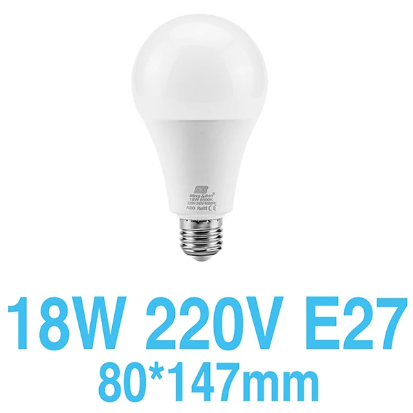 8 шт. светодиодный светильник без мерцания E27 220 в 18 Вт 15 Вт 12 Вт 9 Вт 7 Вт 5 Вт 3 Вт смарт IC светодиодный светильник с реальной мощностью холодный белый теплый белый для lndoor светильник ing - Испускаемый цвет: 18W E27 8pcs