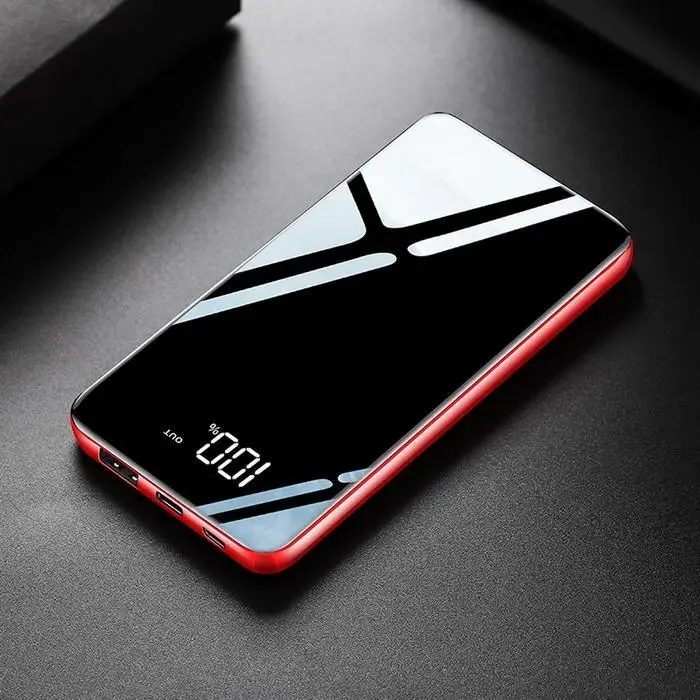 

10000mAh Portable Power Bank Dual USB LCD Display Mobile PowerBank Smartphone External Battery Charger Black For iPhone Xiaomi