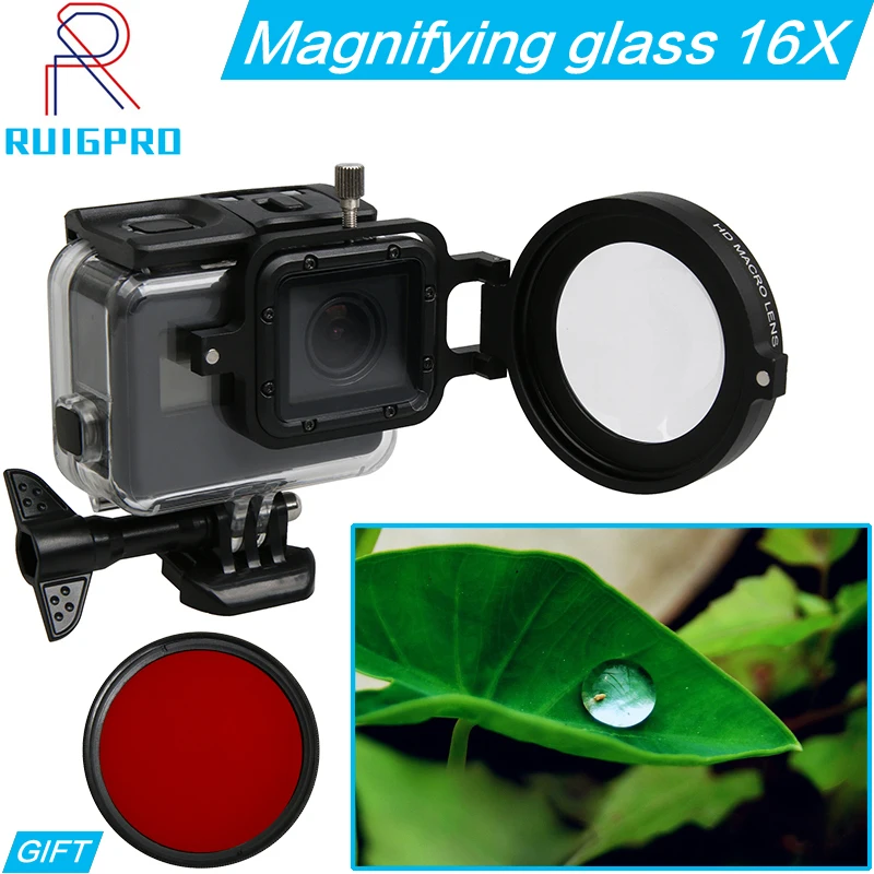 HUIFANGBU 58mm 10X Close-Up Lens Macro Lens Filter for GoPro HERO5 Session //HERO4 Session//Hero Session