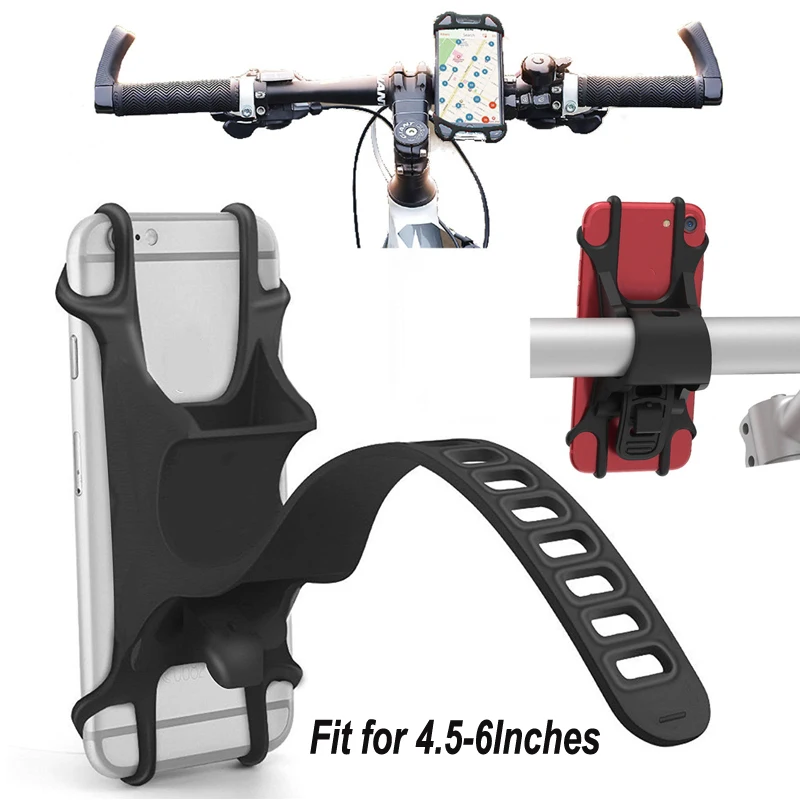 

Universal Silicone Adjustable Mobile Phone Stand Holder Clip Bike Bicycle Handlebar Phone Holder Stand Non-slip Buckle Mount New