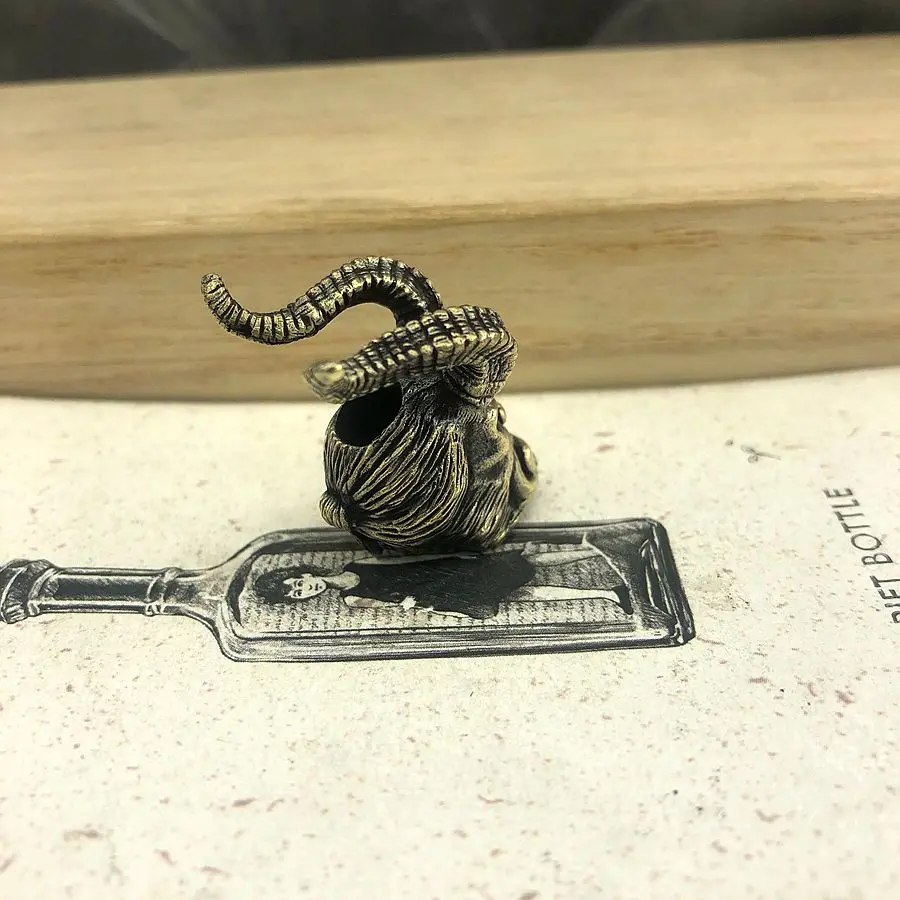 EDC Инструменты Нож бусины латунь Hellboy рога бусы на шнурок Паракорд нож инструмент