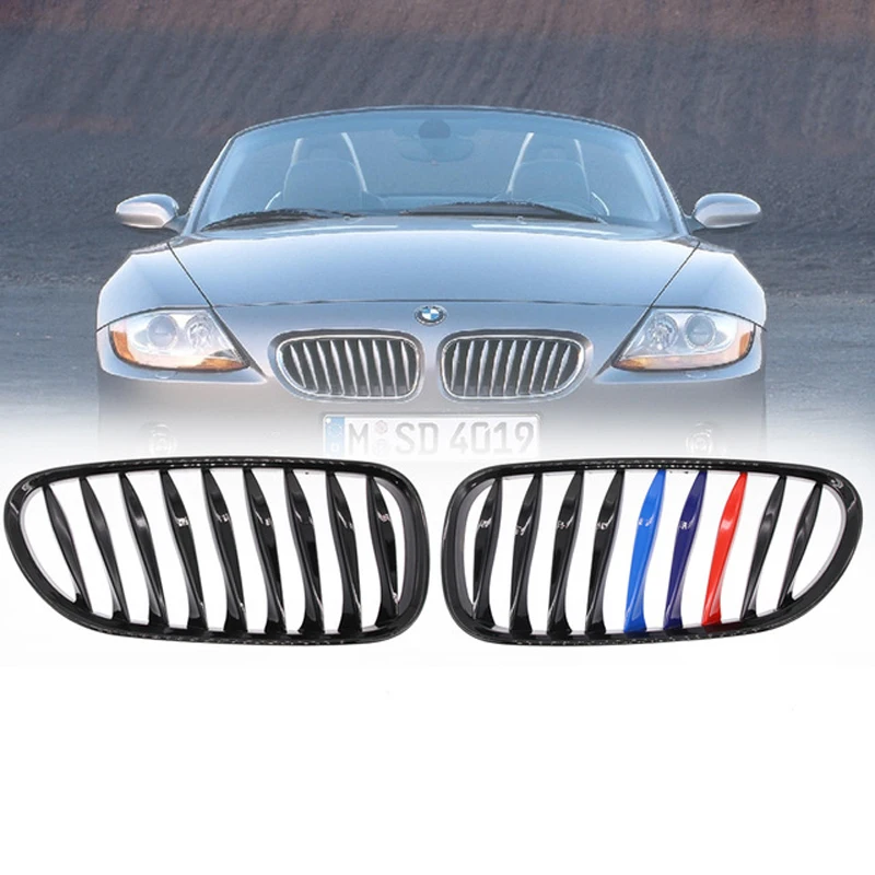 

For BMW Z4 E85 E86 COUPE 2003-08 Front Kidney Grill Grilles Gloss Black M-color