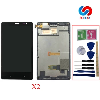 

Original LCD Display For Nokia X2 Dual Sim X2DS RM-1013 LCD Screen Matrix+Touch Screen Digitizer Full Assembly+Frame+repair Tool