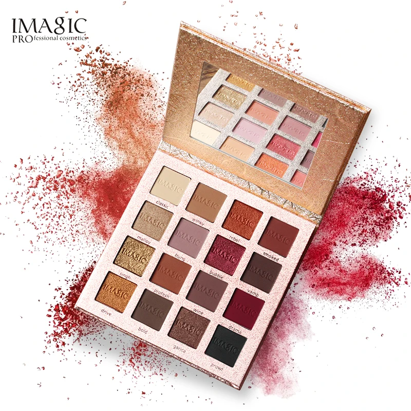 

IMAGIC New Arrival Charming Eyeshadow 16 Color Palette Make up Palette Matte Shimmer Pigmented Eye Shadow Powder