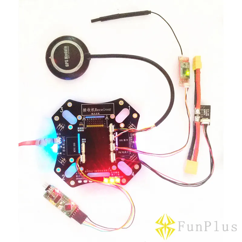 F450 Flight Control Board Upper Board Integrated APM Flight Control Highlight LED GPS Light Unlock Light for F450 Quad Drone