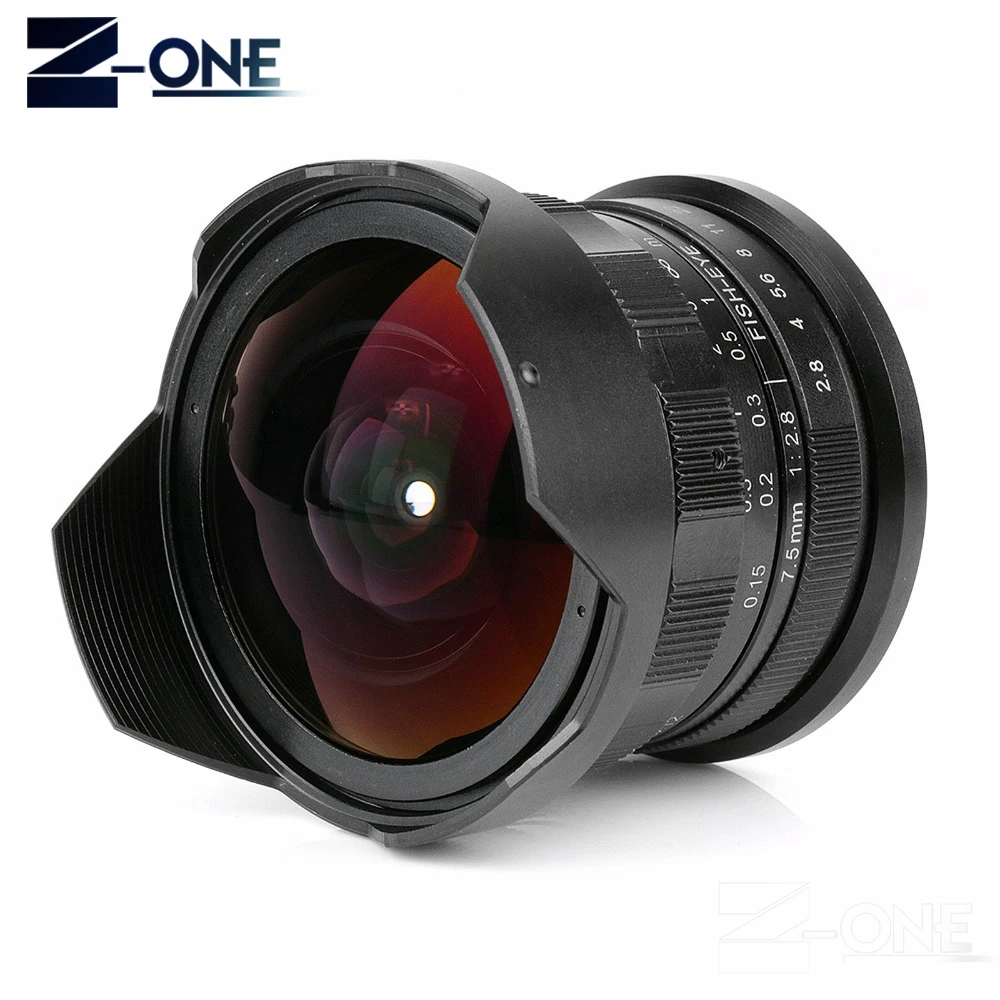 Ручная линза рыбий глаз для Fujifilm FX объектив 7 5 мм F2.8 X E2 E1 1. 8 2 1 |Объективы